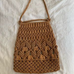 Vintage woven basket bag